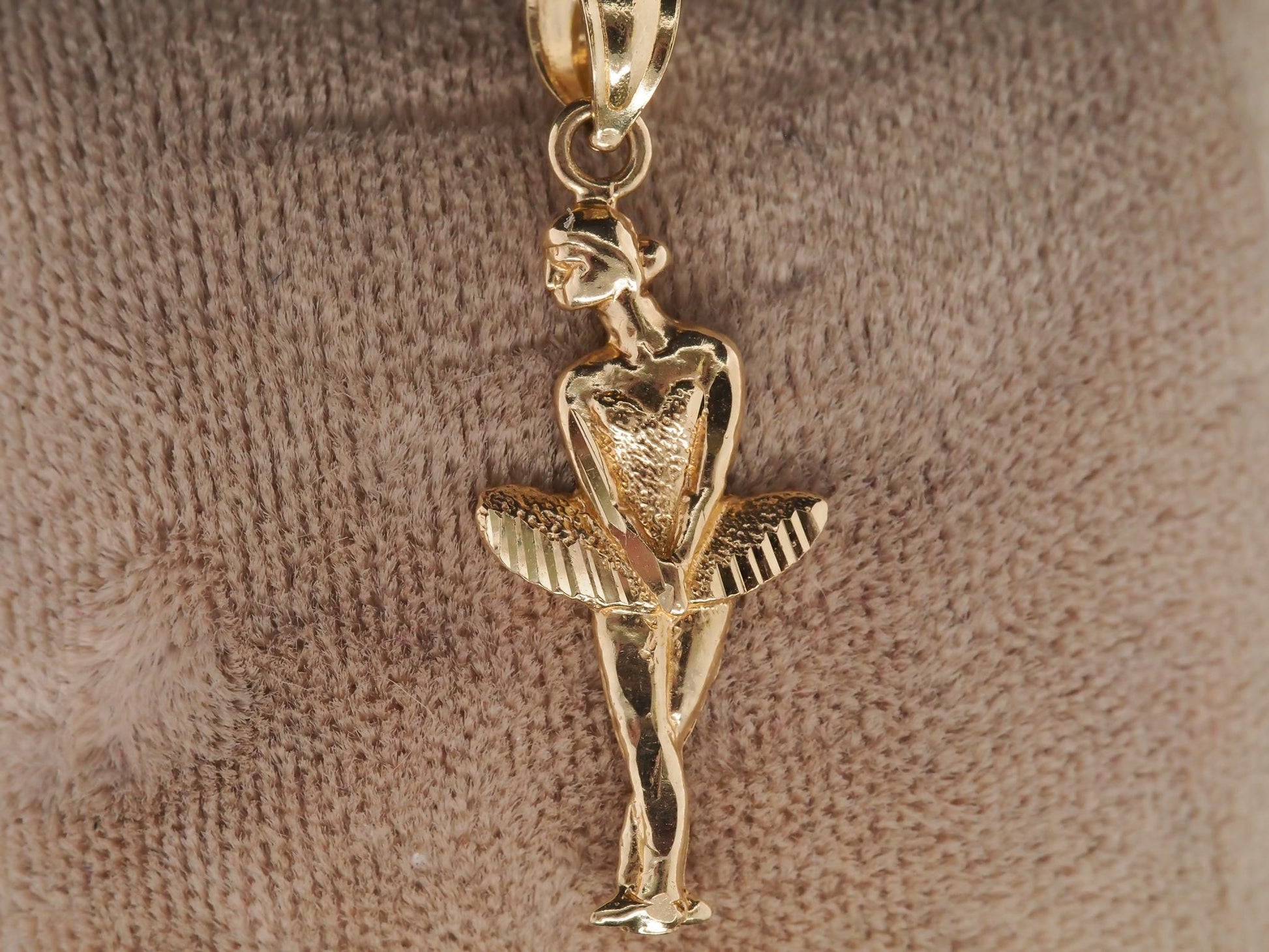 14K Yellow Gold Ballerina Pendant - VHK#43