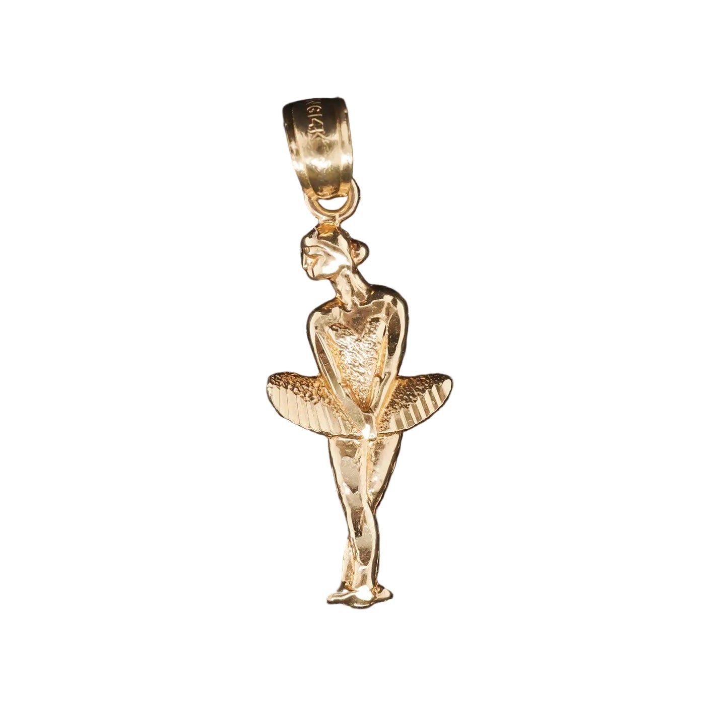 14K Yellow Gold Ballerina Pendant - VHK#43