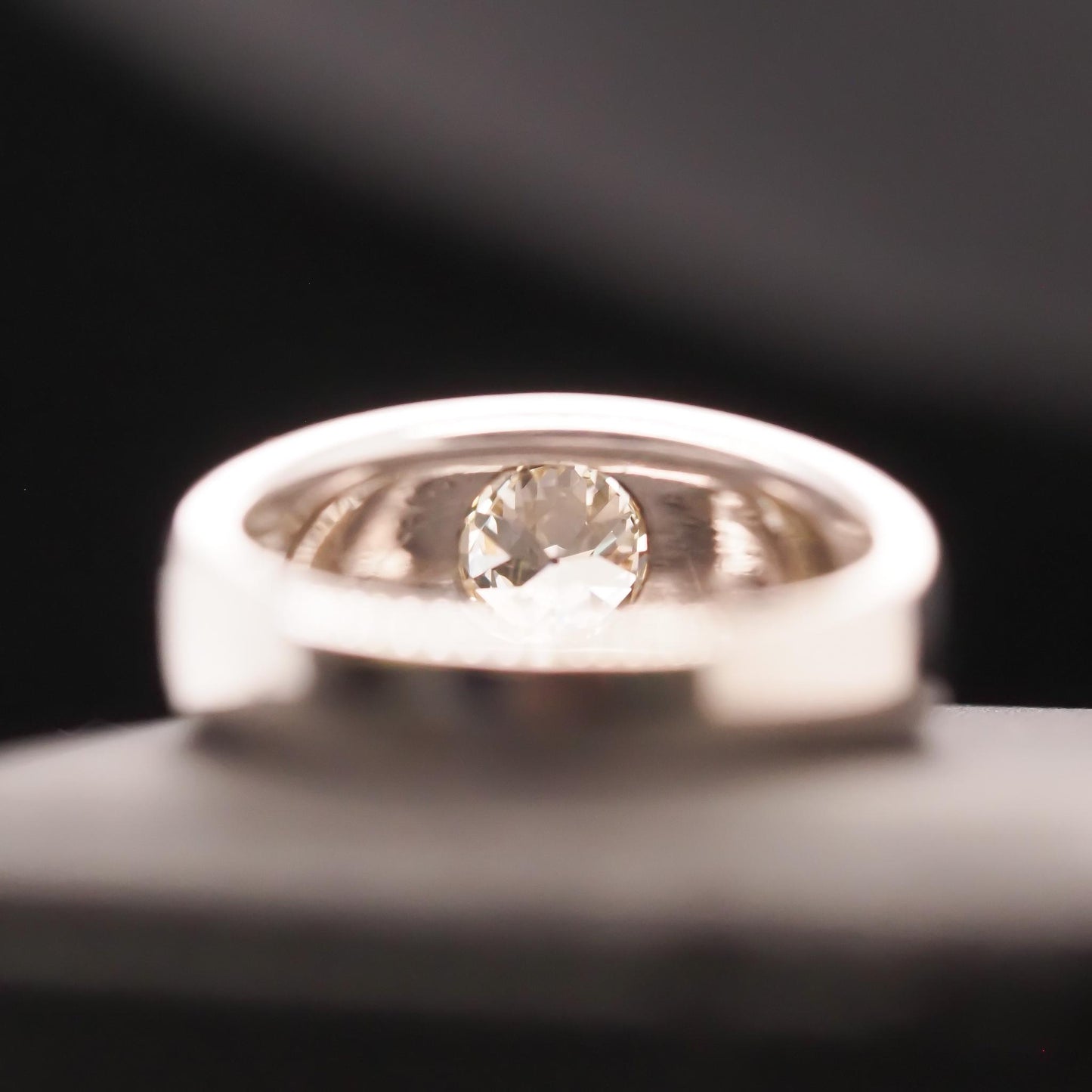 Circa 1940s 14K White Gold 1.35ct Old European Brilliant Diamond Ring - VHK#679