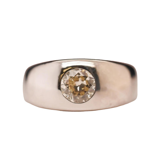 Circa 1940s 14K White Gold 1.35ct Old European Brilliant Diamond Ring - VHK#679