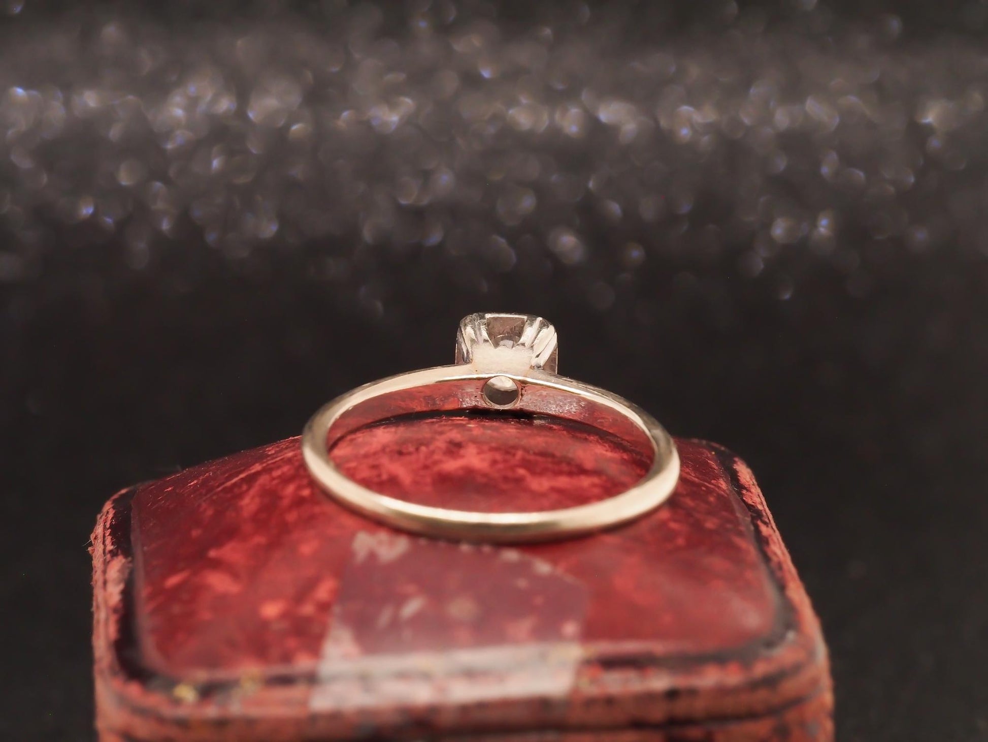 Circa 1930s 14K White Gold Diamond .20ct Old European Brilliant Engagement Ring