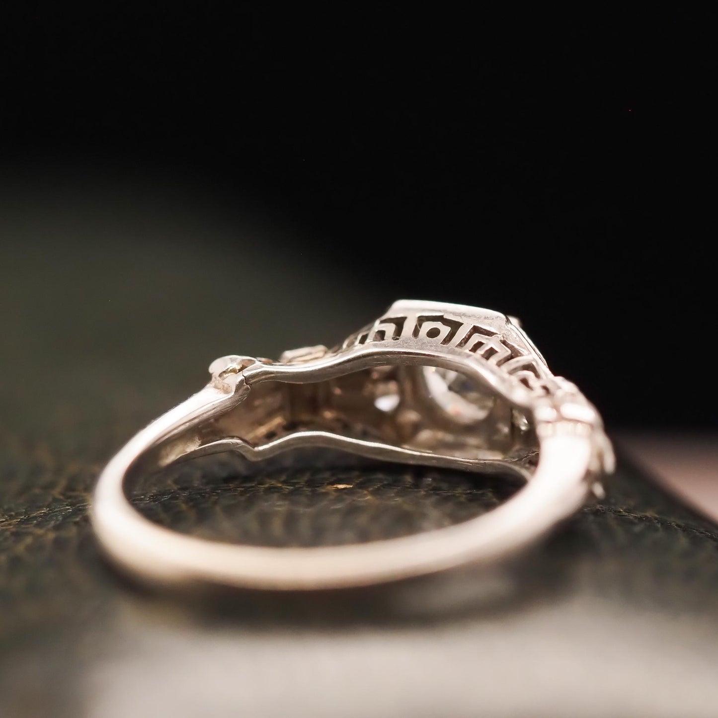 Circa 1930s 14K White Gold .50ct Old European Brilliant Engagement Ring - VHK#68