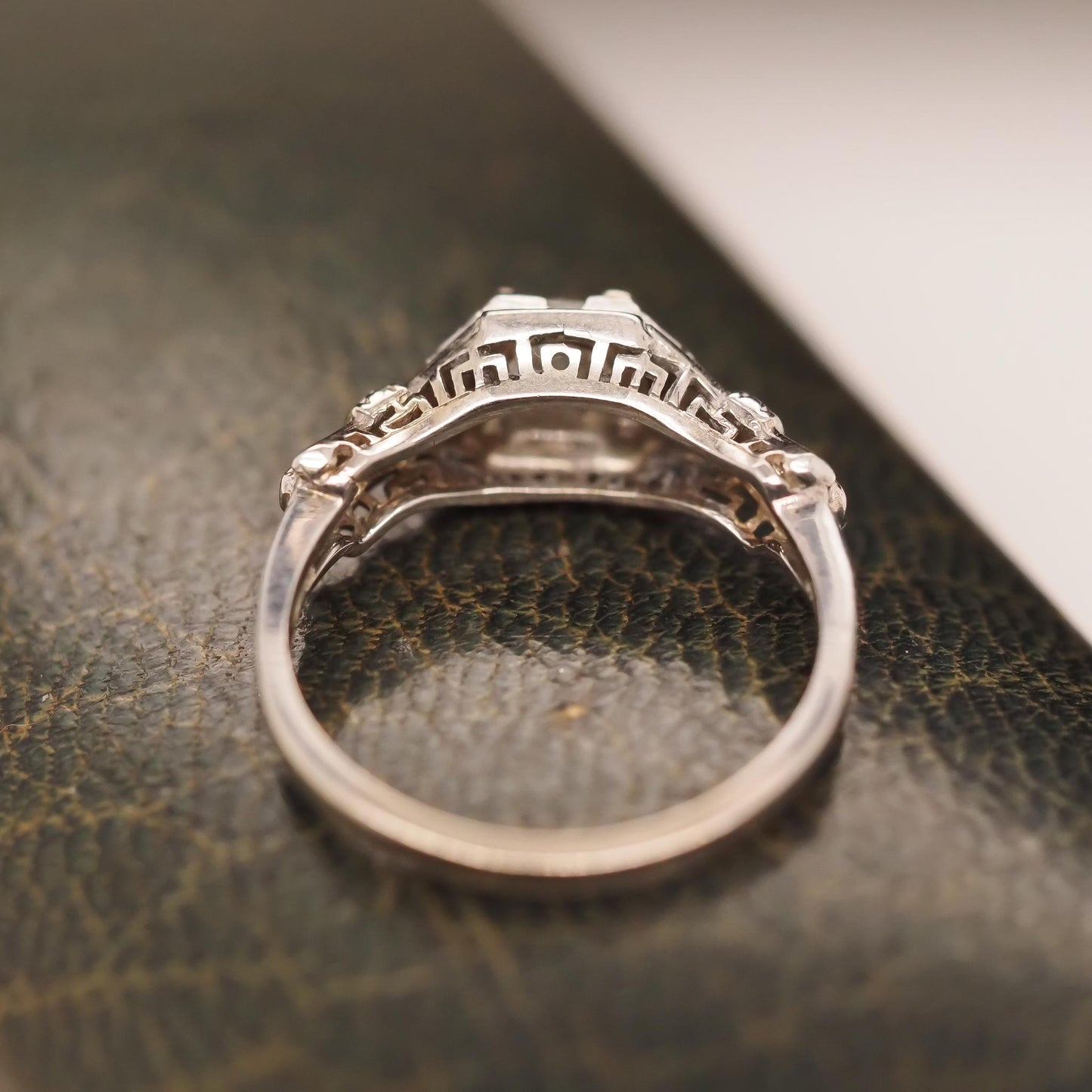 Circa 1930s 14K White Gold .50ct Old European Brilliant Engagement Ring - VHK#68