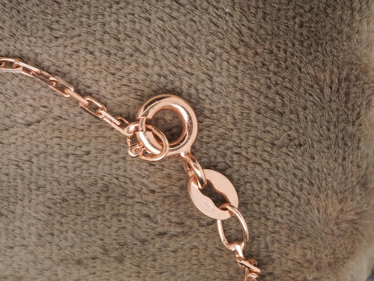 Rose Gold Ruby and Diamond Pendant and Necklace Set - VHK#149