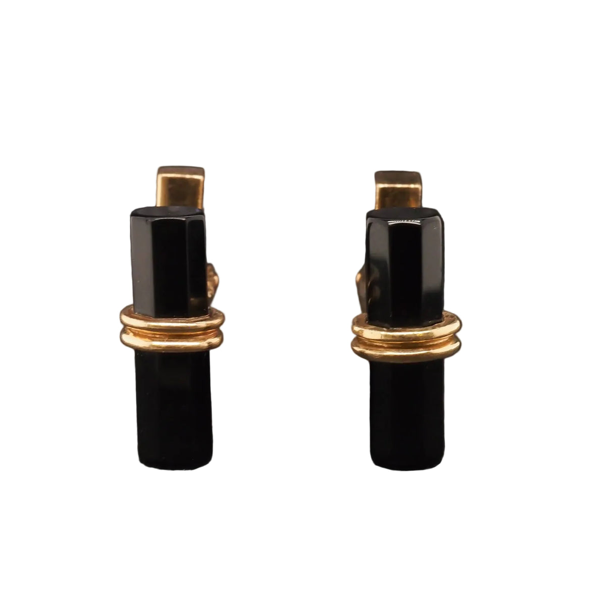 14K Yellow Gold Tiffany & Co Onyx Cufflinks
