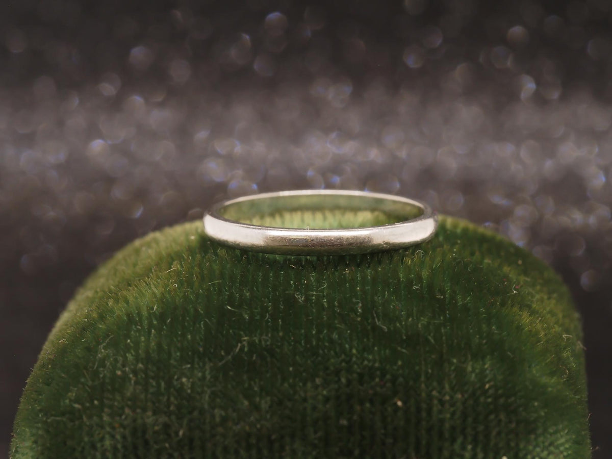 Platinum Art Deco 1930s Classic Wedding Band - VHK#134