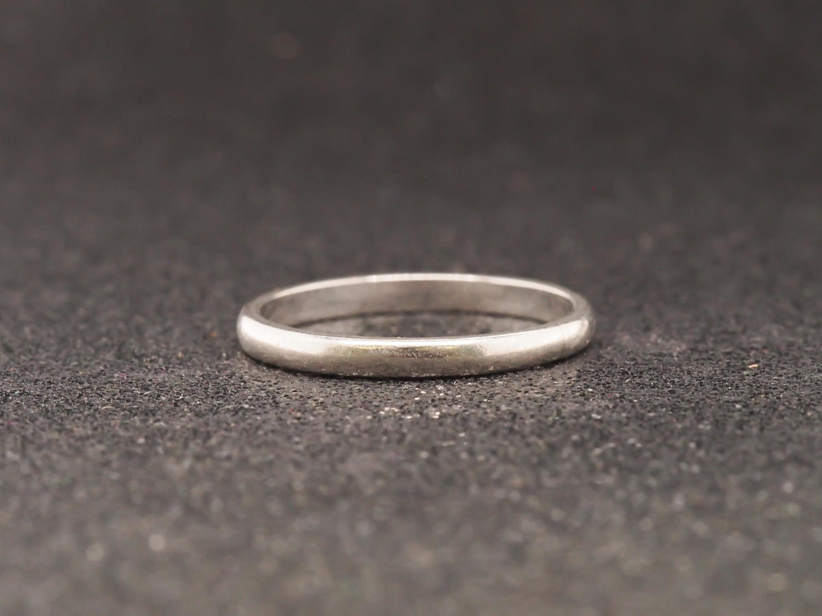 Platinum Art Deco 1930s Classic Wedding Band - VHK#134
