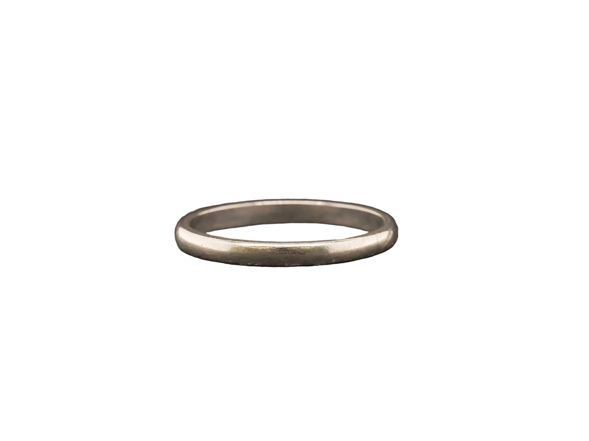 Platinum Art Deco 1930s Classic Wedding Band - VHK#134