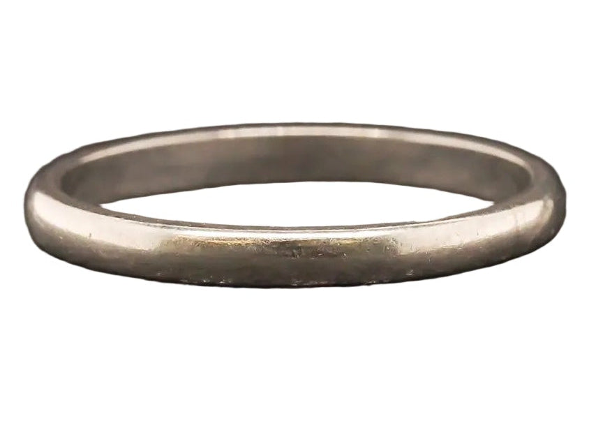 Platinum Art Deco 1930s Classic Wedding Band - VHK#134