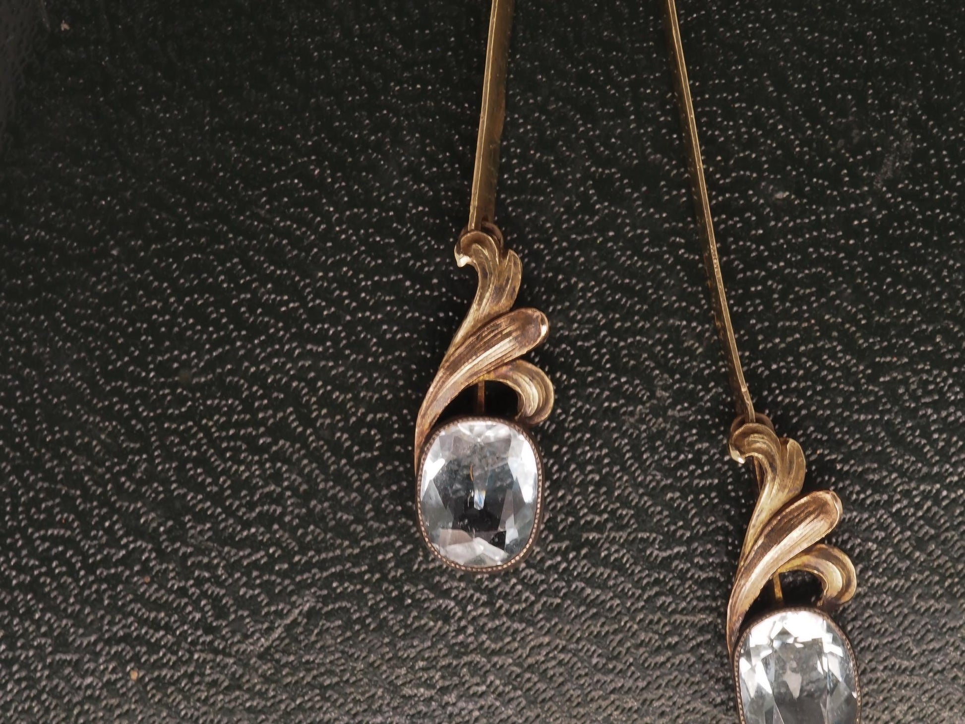Victorian 14K Yellow Gold Bezel Set Aquamarine Drop Necklace - VHK#113