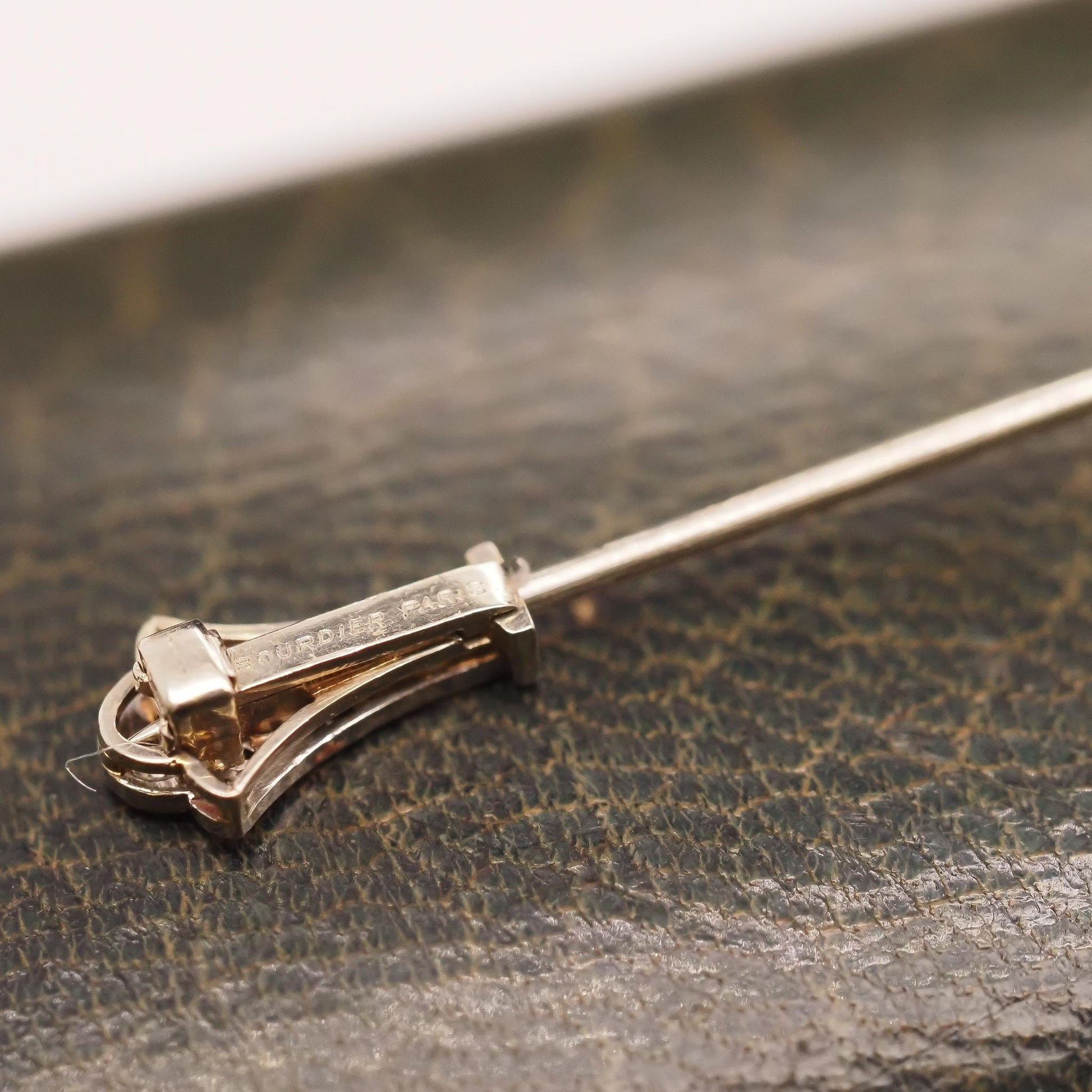 Circa 1900s Theodule Boudier French Jabot Pin with Buddha - VHK#683