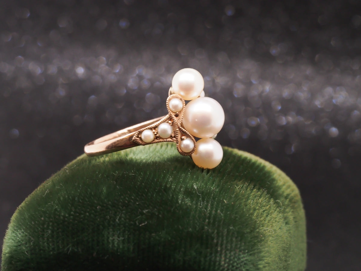 Vintage Pearl 10K Rose Gold Ring - VHK#160
