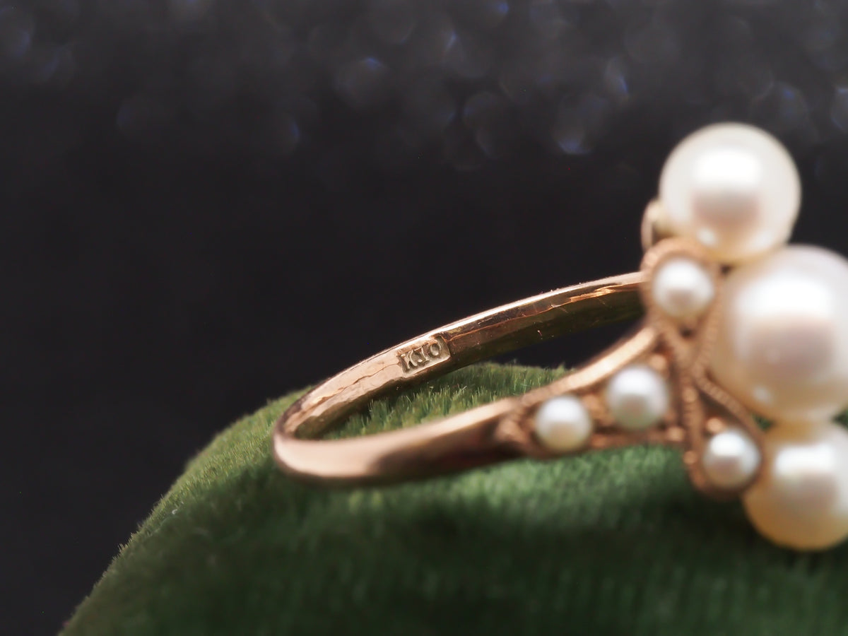 Vintage Pearl 10K Rose Gold Ring - VHK#160