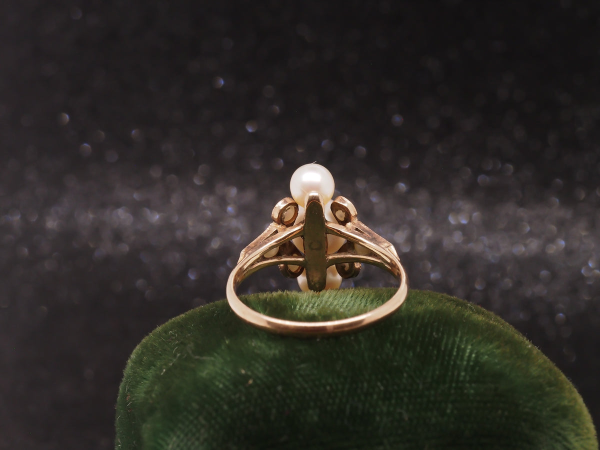 Vintage Pearl 10K Rose Gold Ring - VHK#160