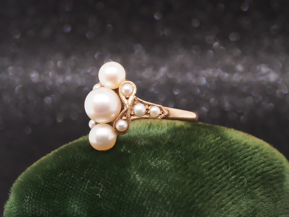 Vintage Pearl 10K Rose Gold Ring - VHK#160