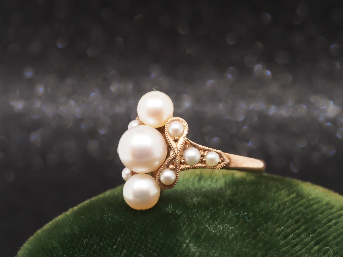 Vintage Pearl 10K Rose Gold Ring - VHK#160