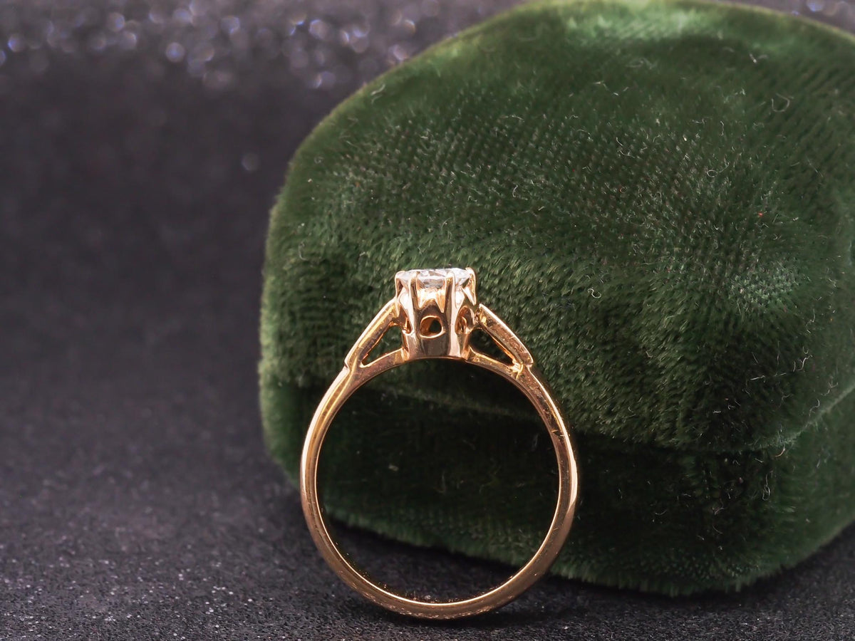 1960s 14k Yellow Gold .45 Carat Diamond Engagement Ring - VHK#222
