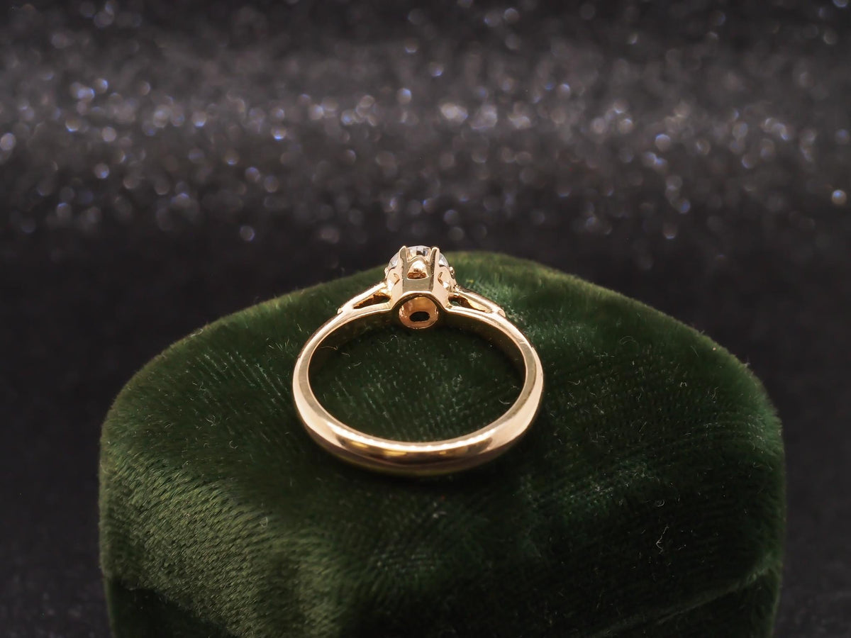 1960s 14k Yellow Gold .45 Carat Diamond Engagement Ring - VHK#222