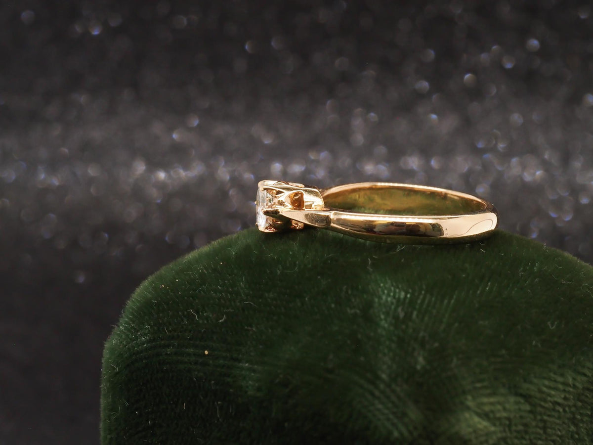 1960s 14k Yellow Gold .45 Carat Diamond Engagement Ring - VHK#222