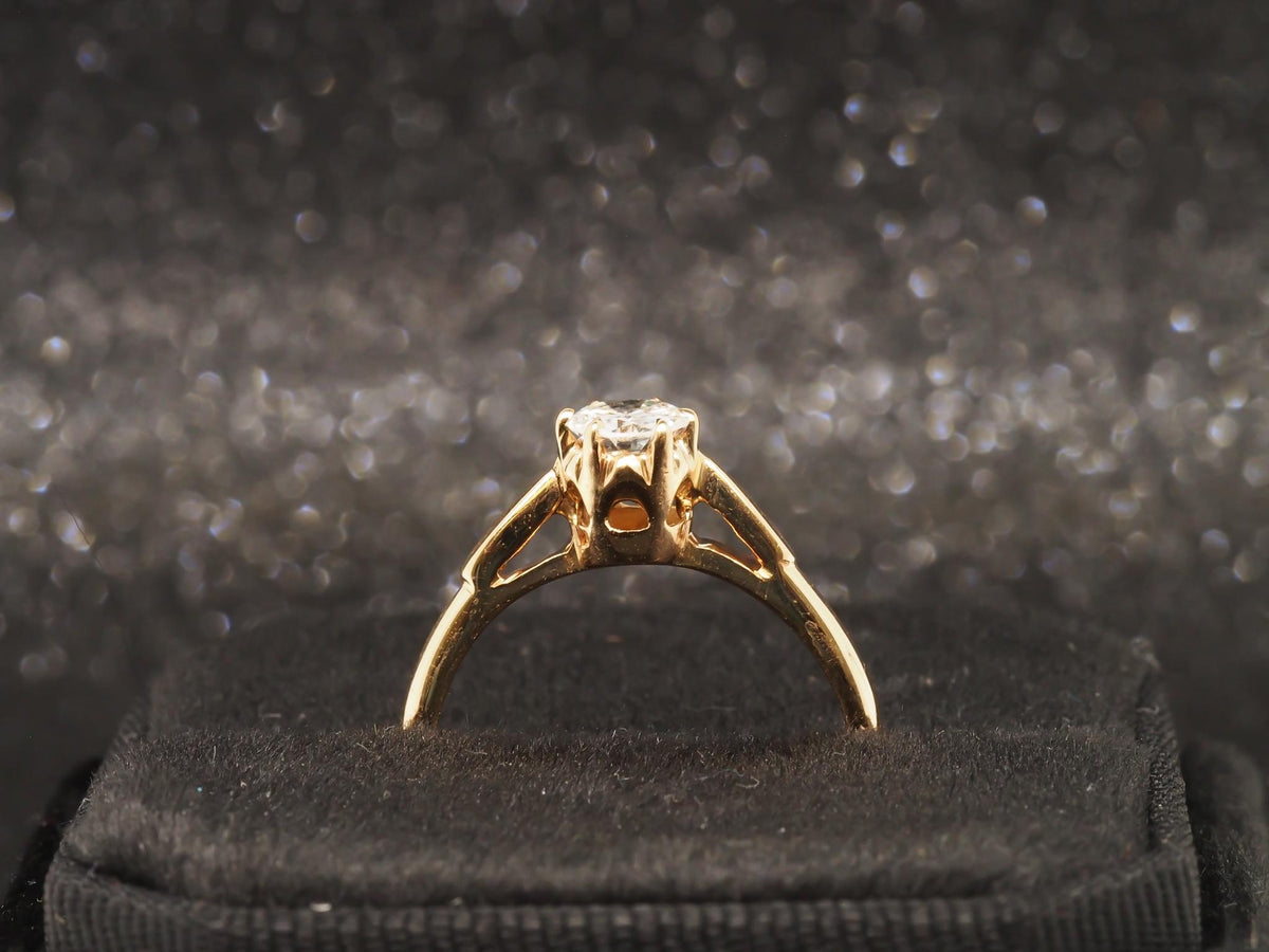 1960s 14k Yellow Gold .45 Carat Diamond Engagement Ring - VHK#222