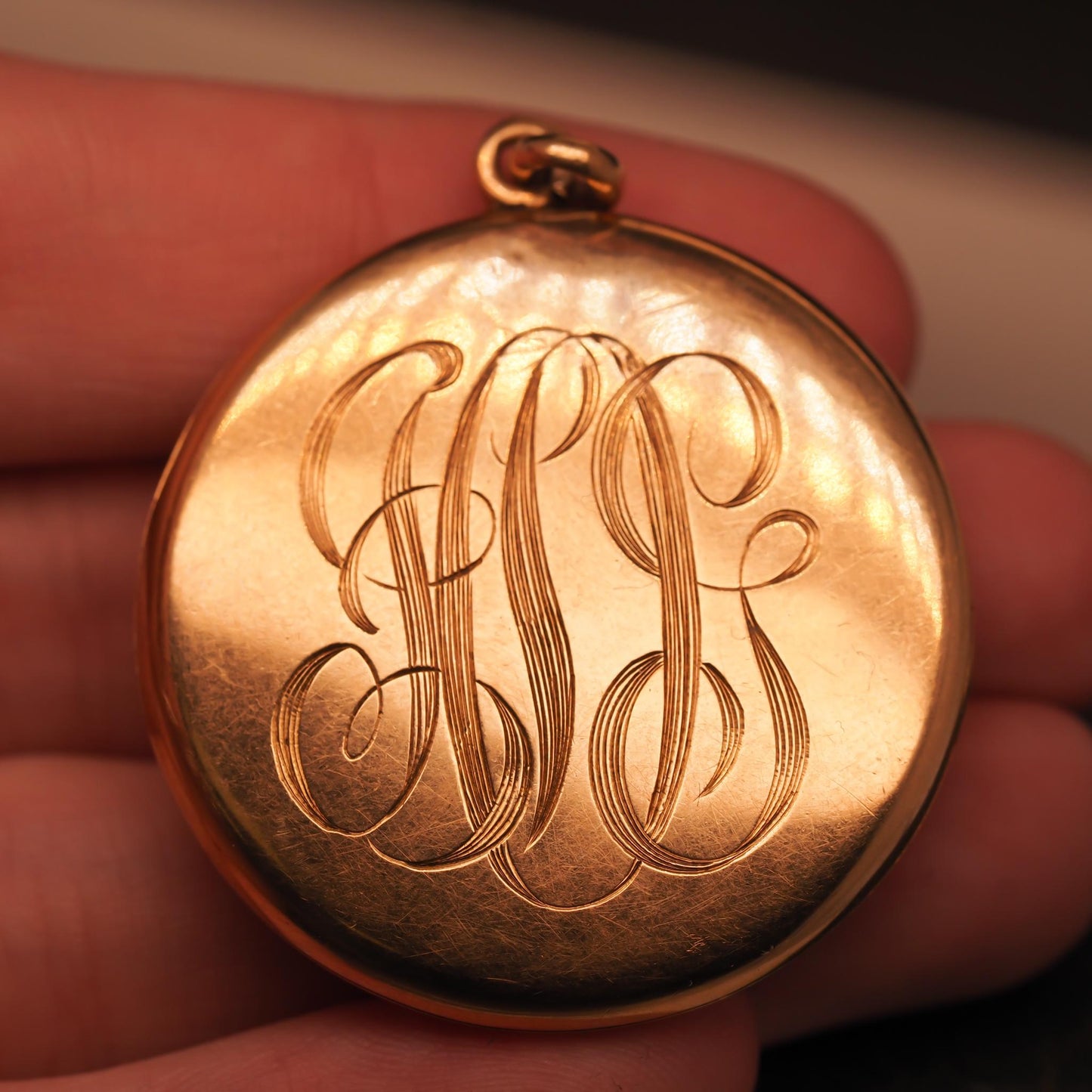 14K Yellow Gold Art Nouveau Floral Locket and Pendant - VHK#689