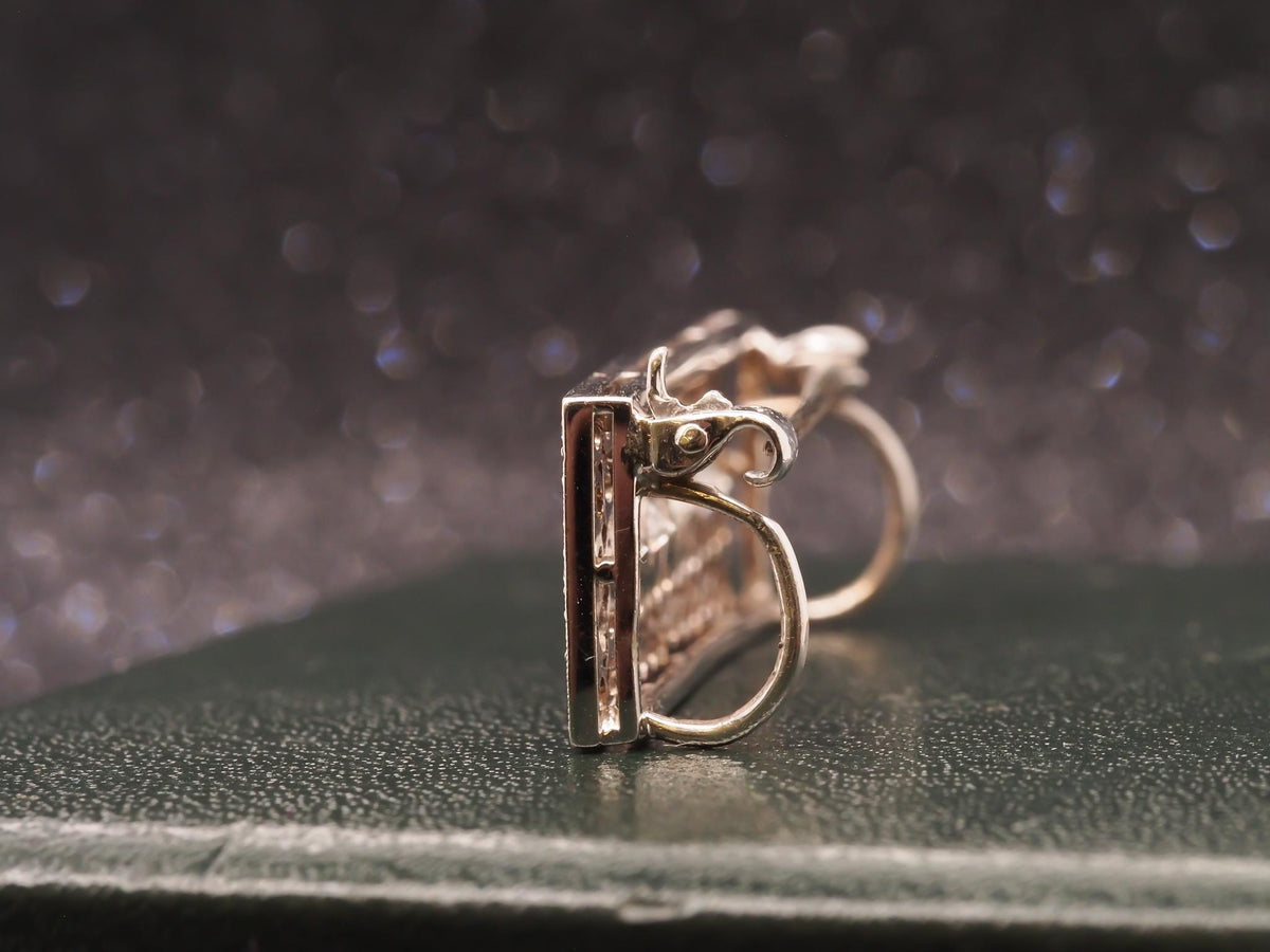 1940s 14K White Gold Diamond Pendant and Brooch - VHK#274