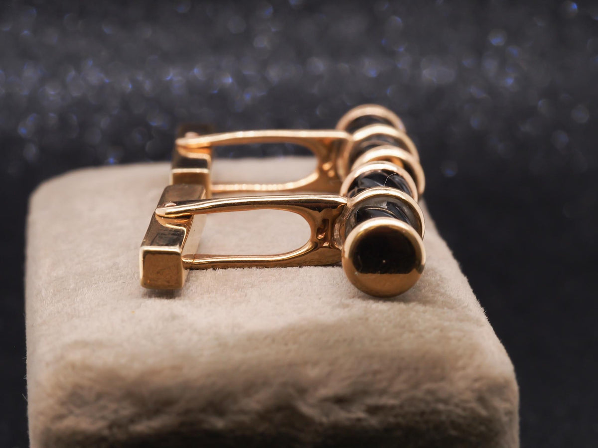 1960s Tiffany & Co Cufflinks with Black Enamel - VHK#260