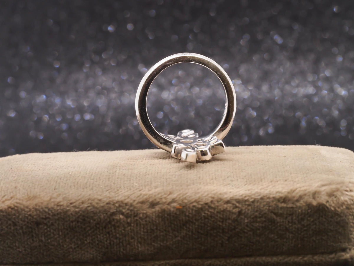 14k White Gold Diamond Cocktail Ring - VHK#252