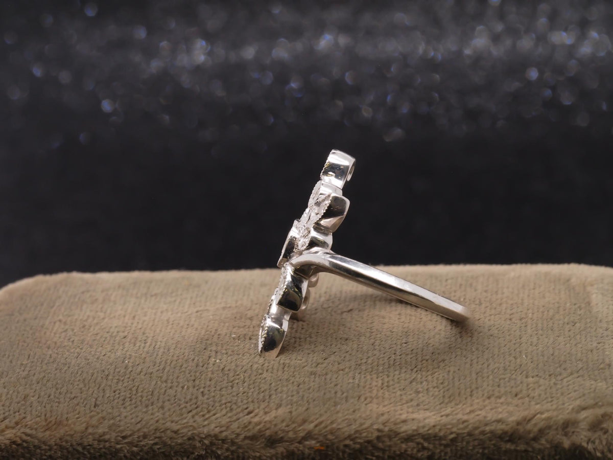 14k White Gold Diamond Cocktail Ring - VHK#252