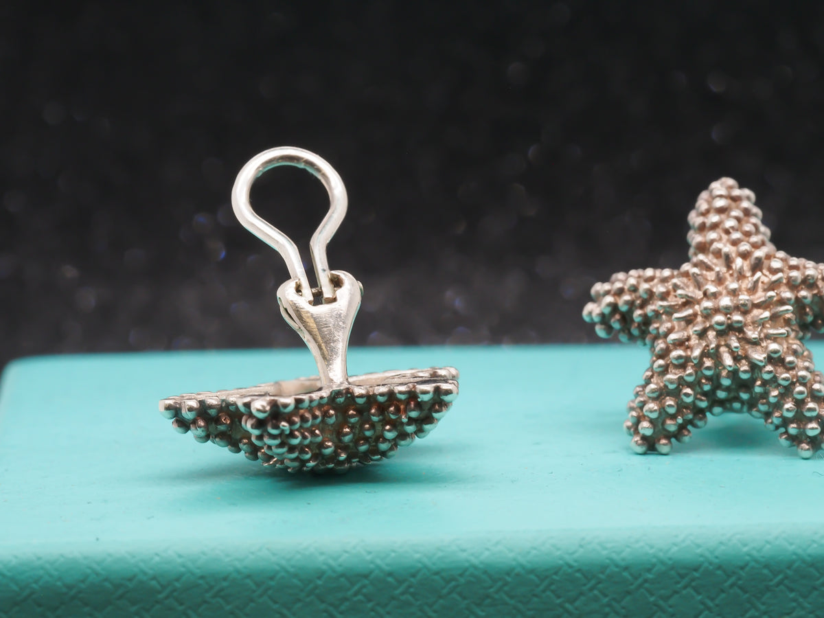 Sterling Silver Tiffany & Co Starfish Clip Earrings - VHK#245