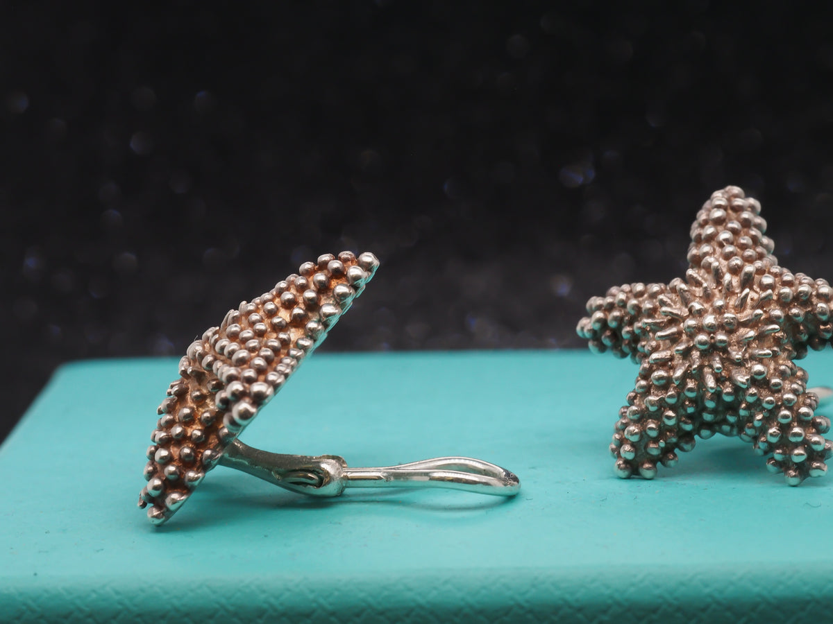 Sterling Silver Tiffany & Co Starfish Clip Earrings - VHK#245