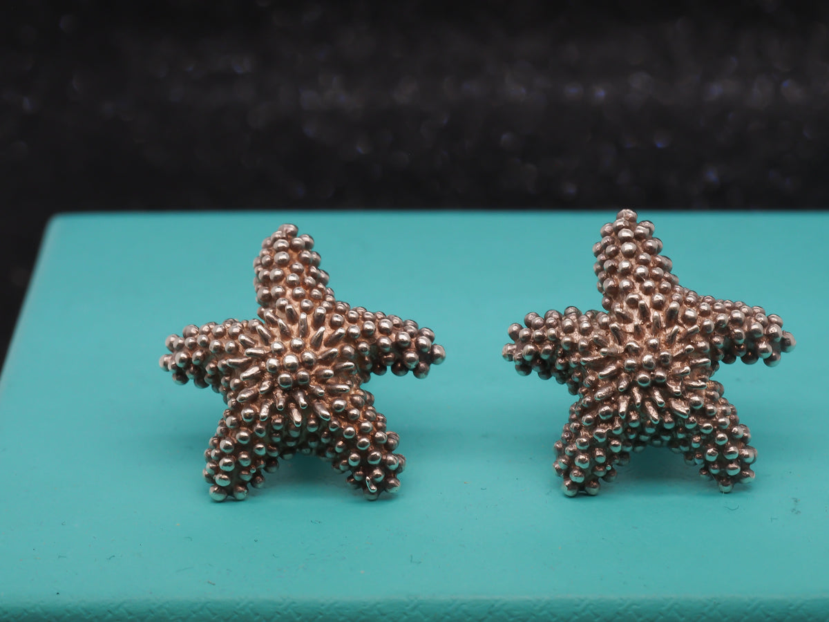 Sterling Silver Tiffany & Co Starfish Clip Earrings - VHK#245