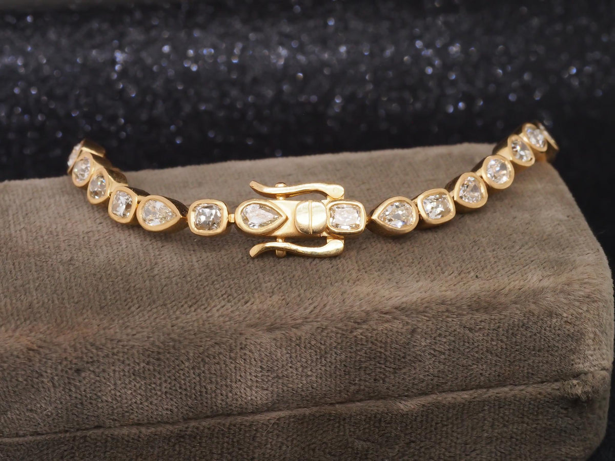 VERMA 18K Yellow Gold 7ct Mixed Cut Diamond Bracelet - VIJ#001