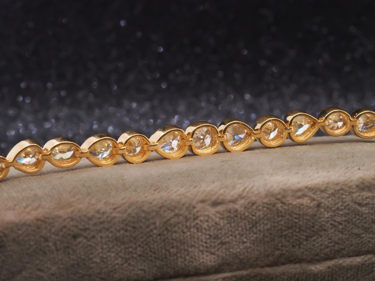 VERMA 18K Yellow Gold 7ct Mixed Cut Diamond Bracelet - VIJ#001