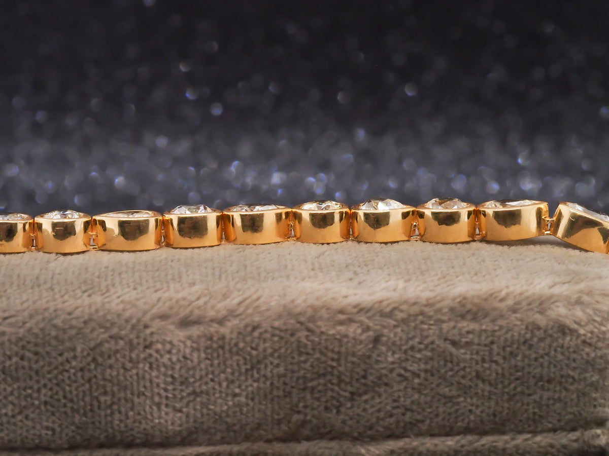 VERMA 18K Yellow Gold 7ct Mixed Cut Diamond Bracelet - VIJ#001