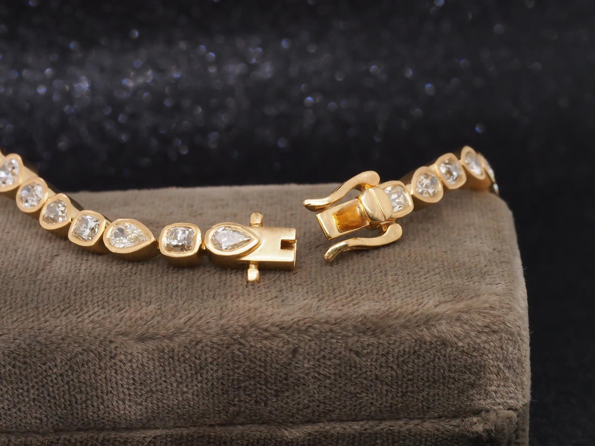 VERMA 18K Yellow Gold 7ct Mixed Cut Diamond Bracelet - VIJ#001
