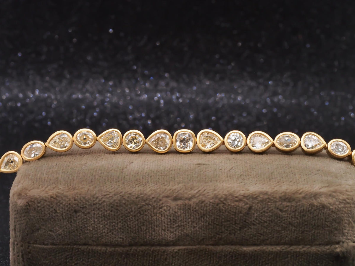 VERMA 18K Yellow Gold 7ct Mixed Cut Diamond Bracelet - VIJ#001