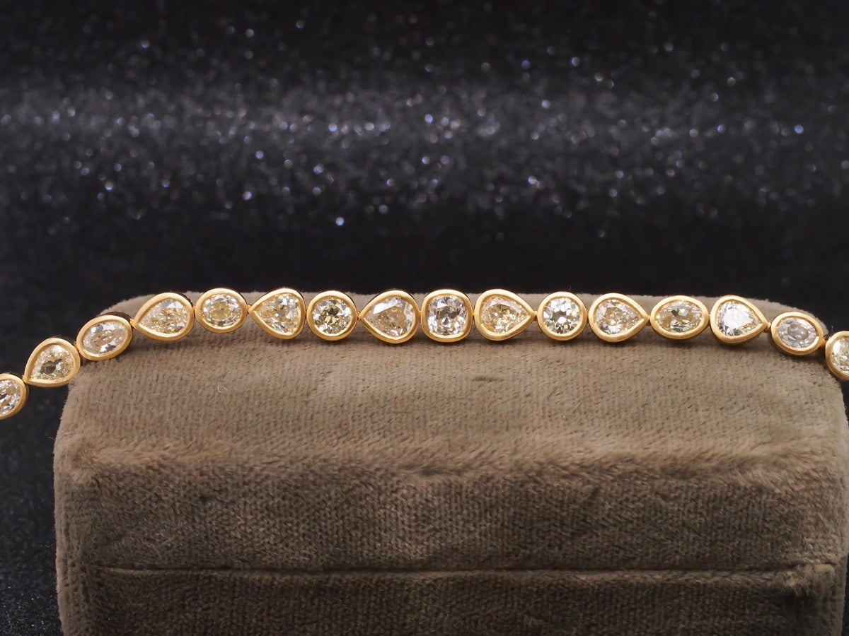 VERMA 18K Yellow Gold 7ct Mixed Cut Diamond Bracelet - VIJ#001