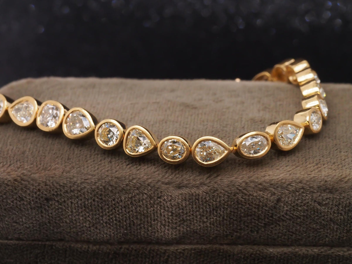 VERMA 18K Yellow Gold 7ct Mixed Cut Diamond Bracelet - VIJ#001