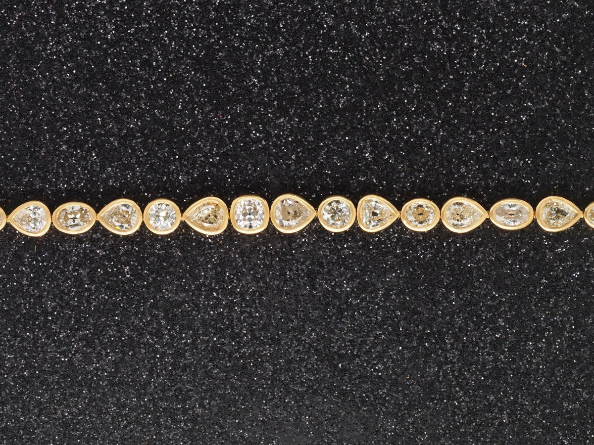 VERMA 18K Yellow Gold 7ct Mixed Cut Diamond Bracelet - VIJ#001