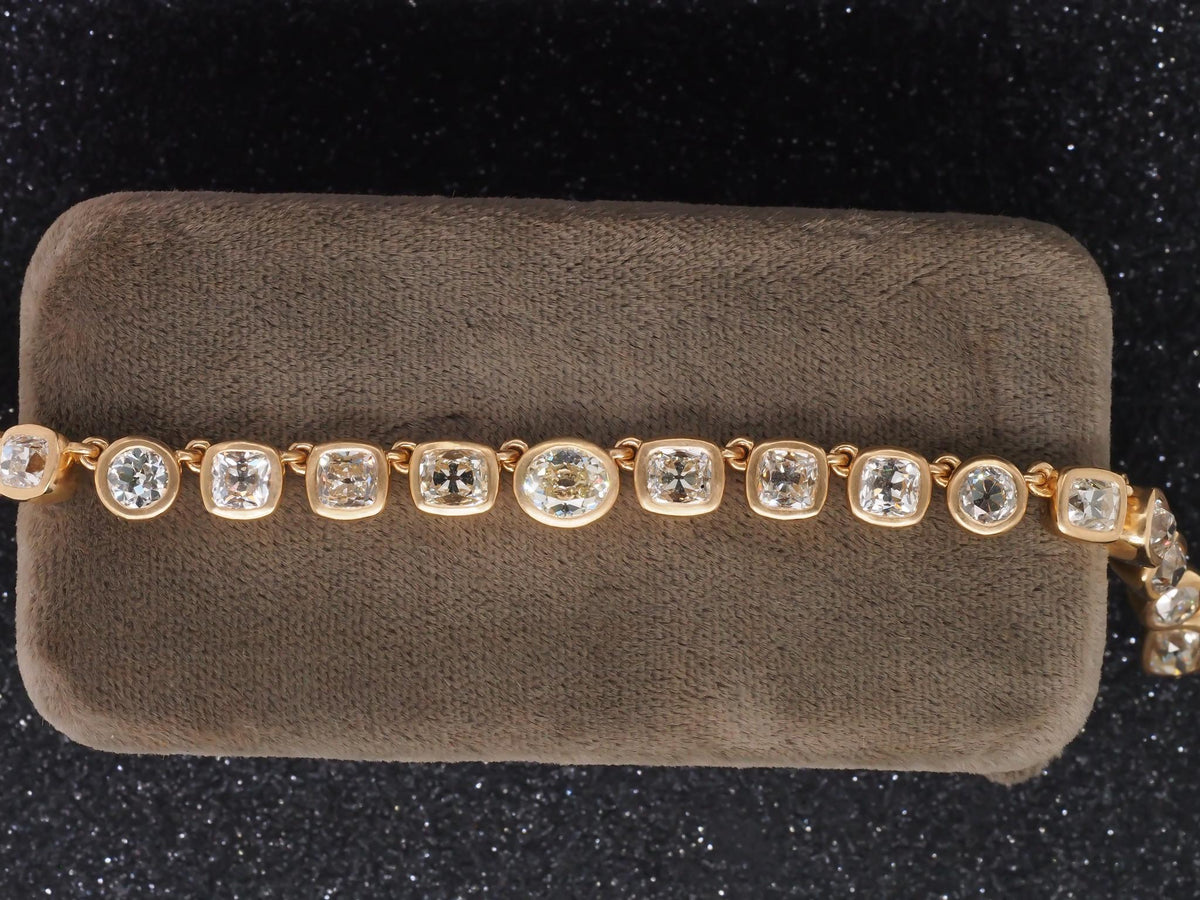 VERMA 18K Yellow Gold 7ct Mixed Cut Diamond Bracelet - VIJ#004