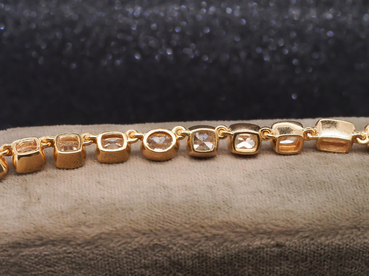 VERMA 18K Yellow Gold 7ct Mixed Cut Diamond Bracelet - VIJ#004
