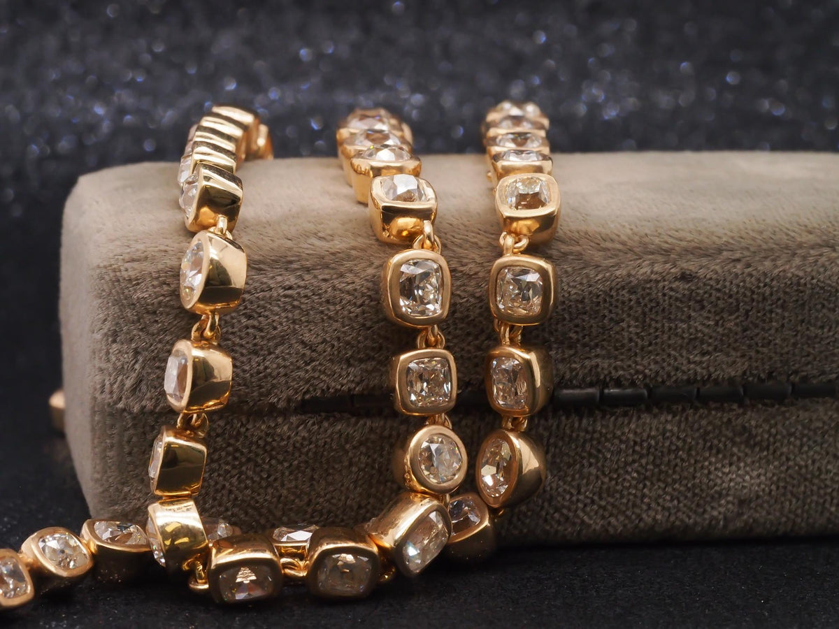 VERMA 18K Yellow Gold 7ct Mixed Cut Diamond Bracelet - VIJ#004