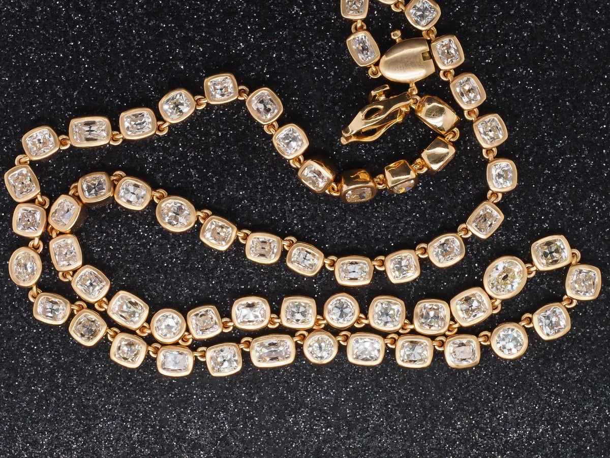 VERMA 18K Yellow Gold 7ct Mixed Cut Diamond Bracelet - VIJ#004