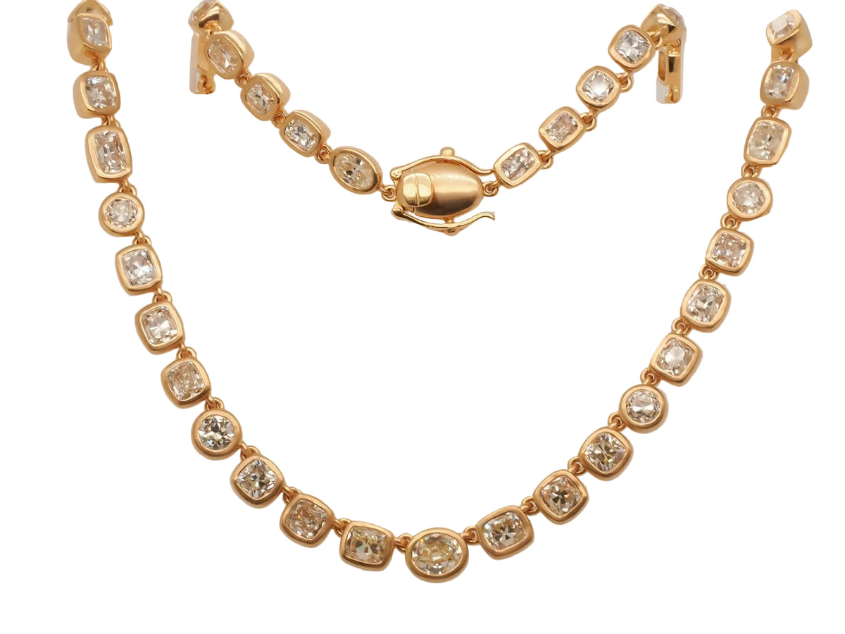 VERMA 18K Yellow Gold 7ct Mixed Cut Diamond Bracelet - VIJ#004