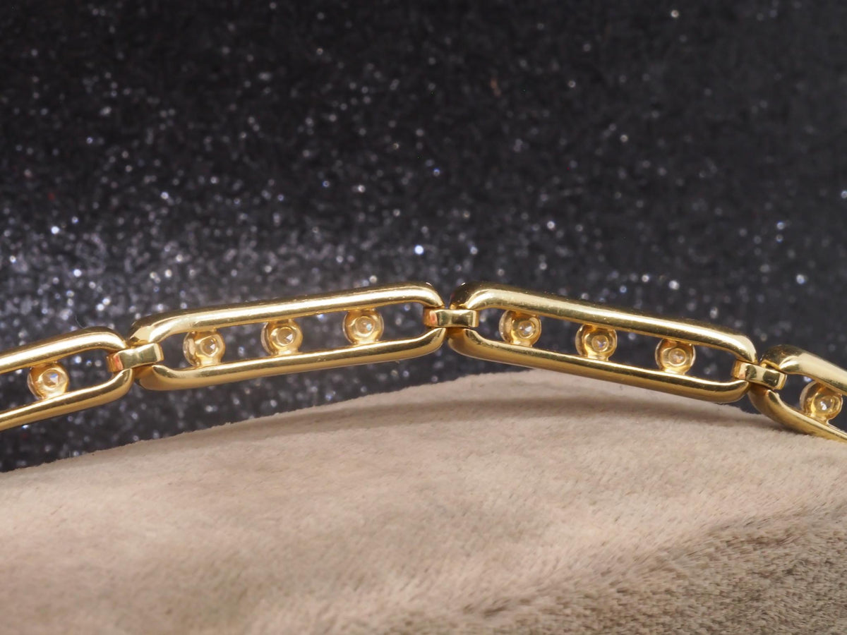 Estate Charles Krypell 18K Yellow Gold Diamond Bracelet - VHK#514c