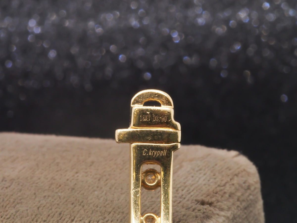 Estate Charles Krypell 18K Yellow Gold Diamond Bracelet - VHK#514c