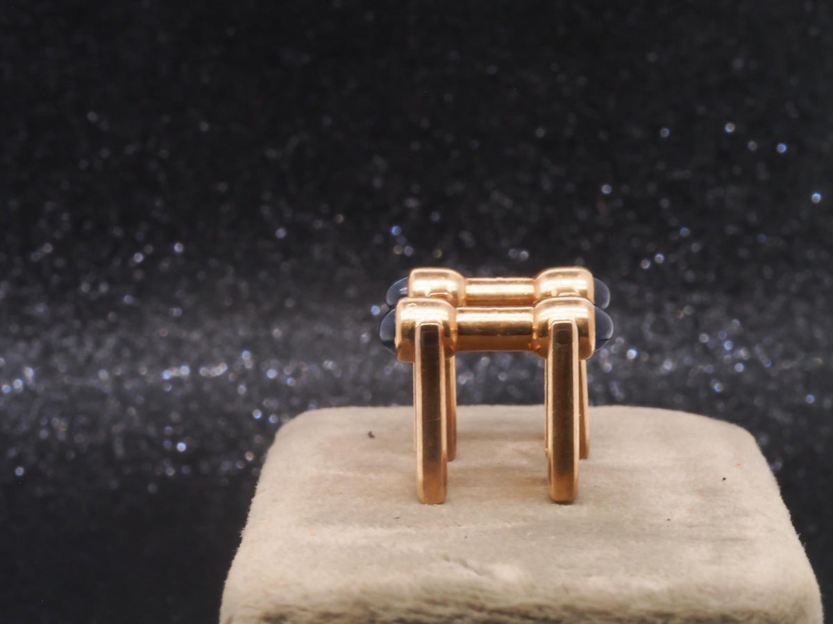 Estate 1930s 14K Yellow Gold CARTIER Cufflinks with Sapphires - VHK#716a