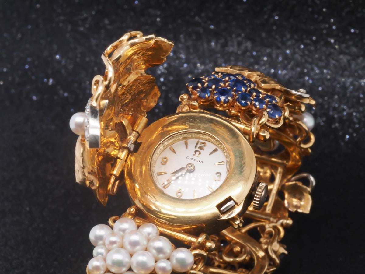 Estate Vintage 18K Yellow Gold PEEK A BOO watch by OMEGA - VHK#344a