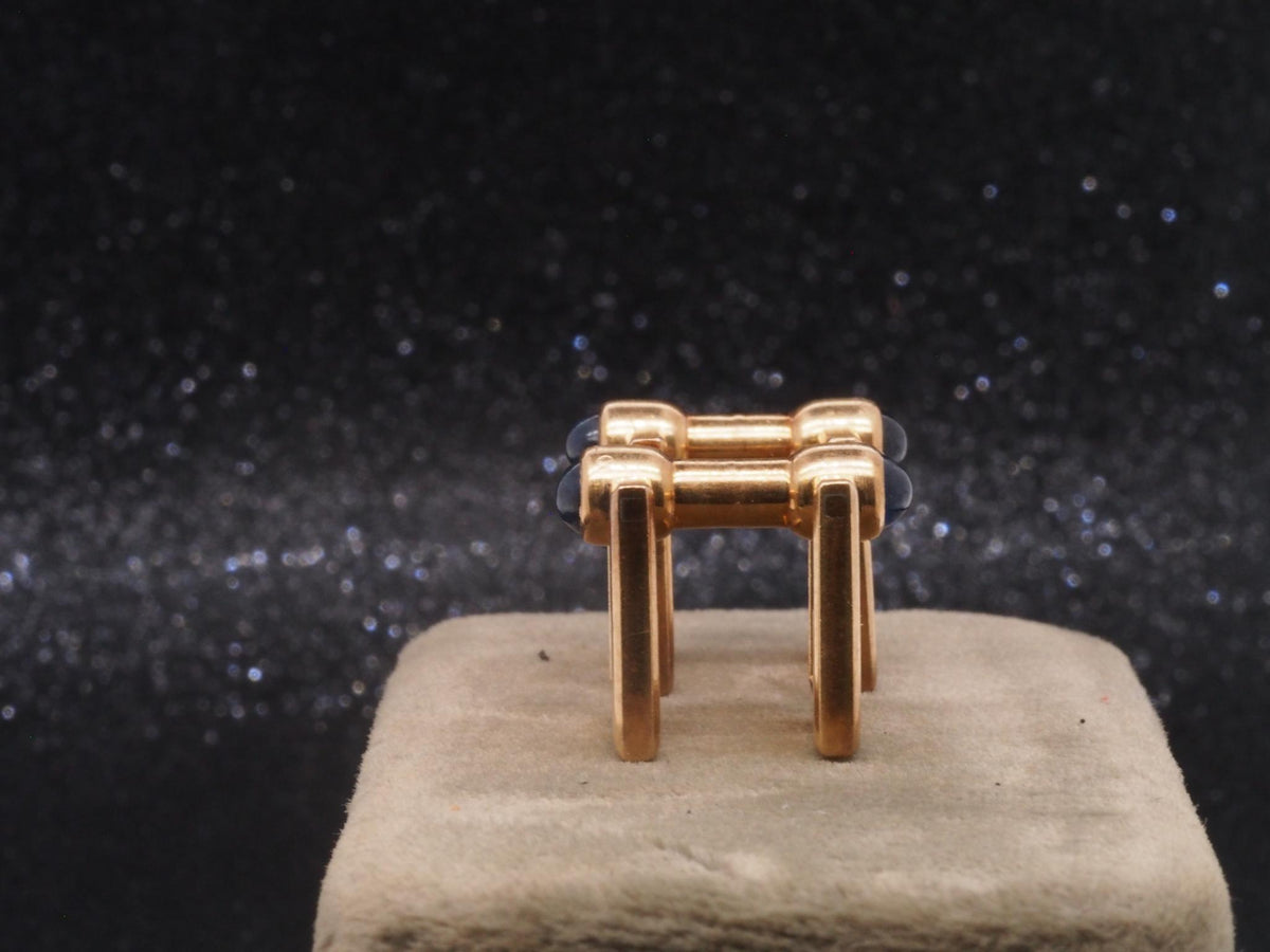 Estate 1930s 14K Yellow Gold CARTIER Cufflinks with Sapphires - VHK#716a
